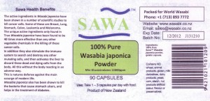 100% Pure Wasabia japonica capsules - Sawa brand - ©World of Wasabi 2011