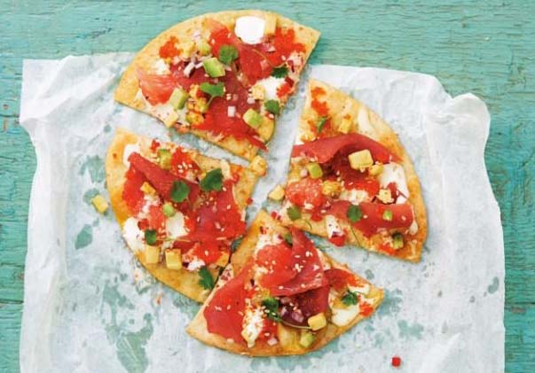 Wasabi Salmon Tostada